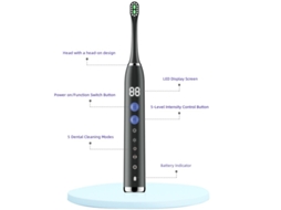 Kit Escova de Dentes Elétrica Recarregável Sônica Magnética, Presente Corporativo com Gravação de Logo CHABERLU