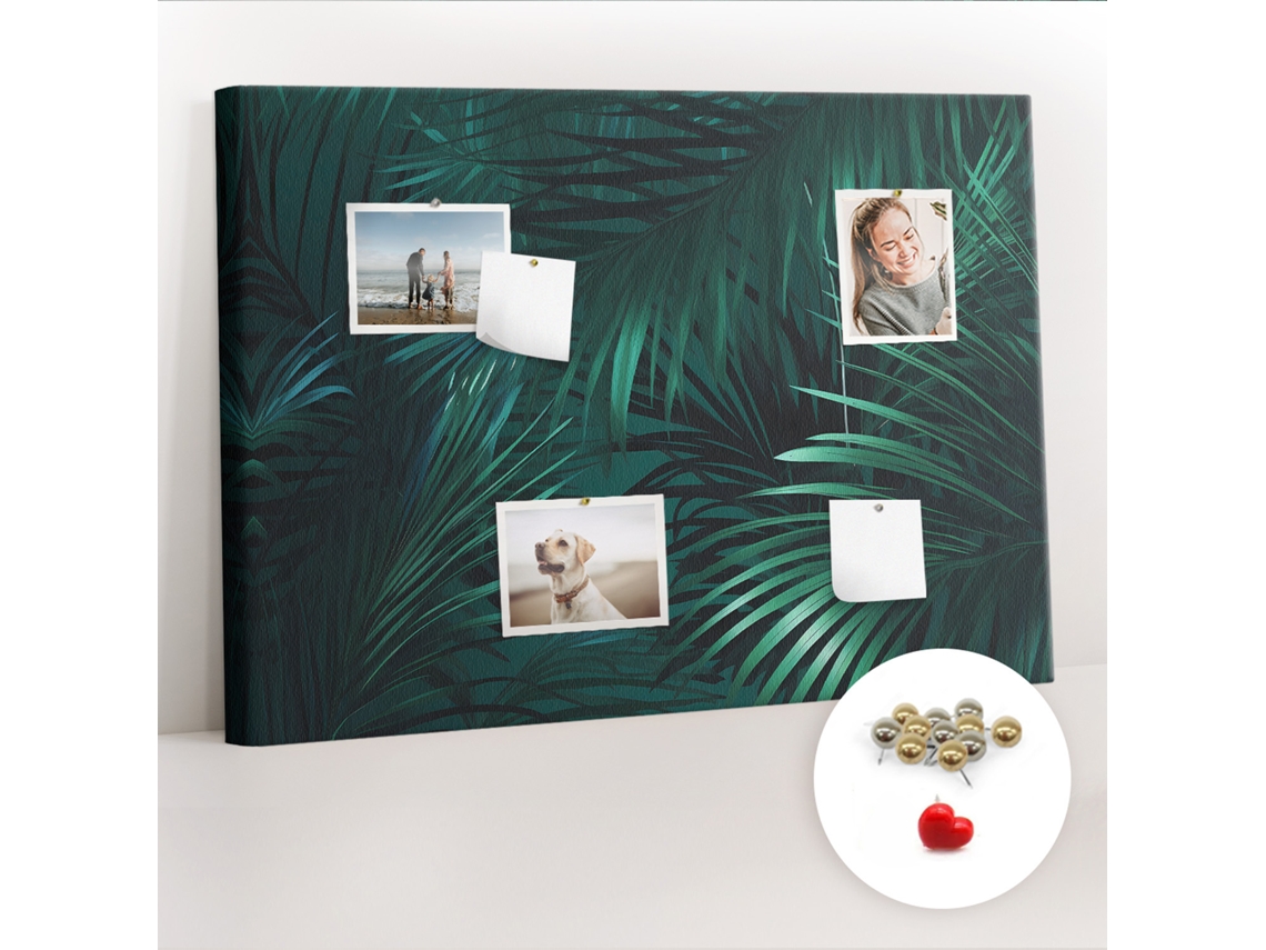 Quadro De Cortiça Folhas Tropicais Para O Quarto Das Crianças Espelharte (100x70 Cm)