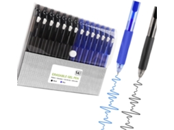 Pacote com 14 Canetas de Tinta Gel Coloridas Apagáveis com Ponta Retrátil de 0,7 Mm. SFUSHOS