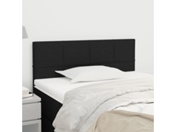 Cabecero de tela 80x5x78/88 cm Negro