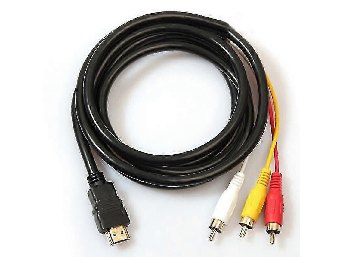 Cabo Conversor Hdmi Para Rca Com Áudio E Vídeo, 1,5m, Compatível Com Player Hd Para Tv