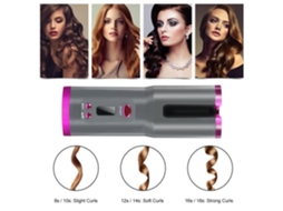 Ferro de ondulação de cabelo sem fio automático usb recarregável ferro de ondulação rotativa modelador de cabelo de ar para cachos vagu branco-wilm675