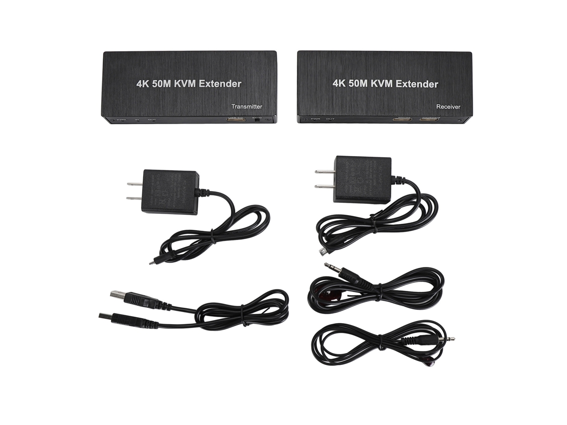 Aetheria extensor Kvm 50m 4k 1080p 60hz com Loop Out Mouse Teclado Usb Suporte Cat6 Us Plug