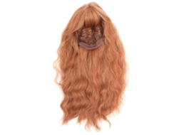 Peluca Larga Ondulada Dorada Fluffy Para Fiesta De Cosplay Mujer