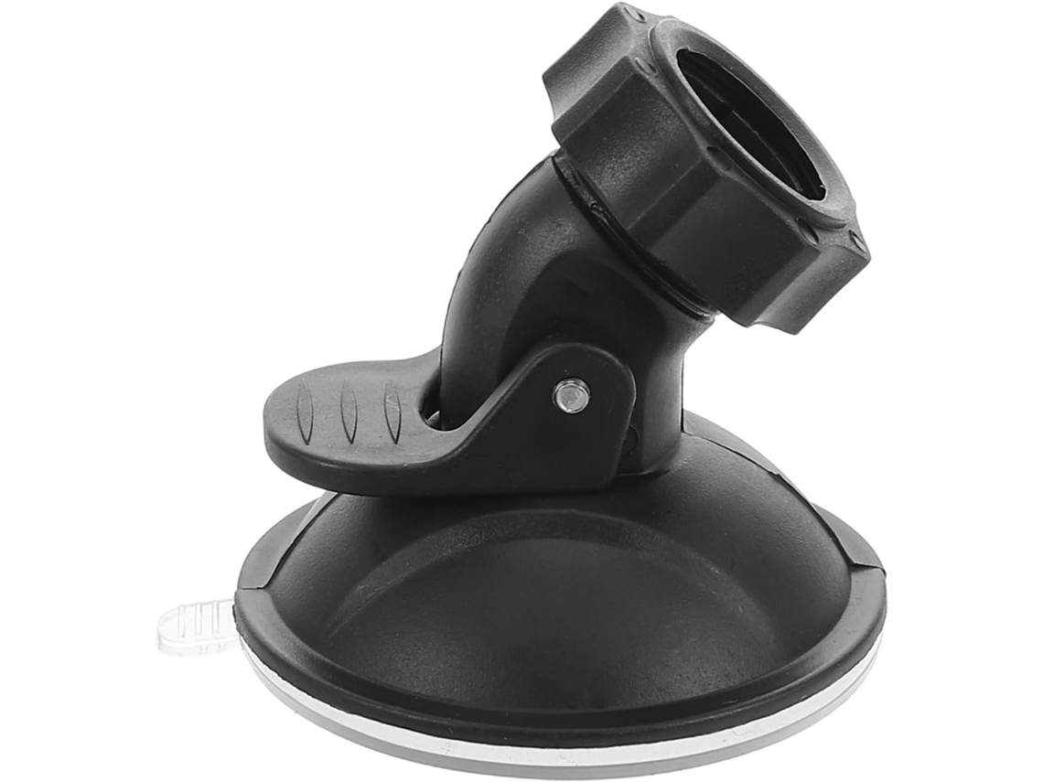Suporte para câmera veicular com ventosa giratória de 360° para para-brisa.