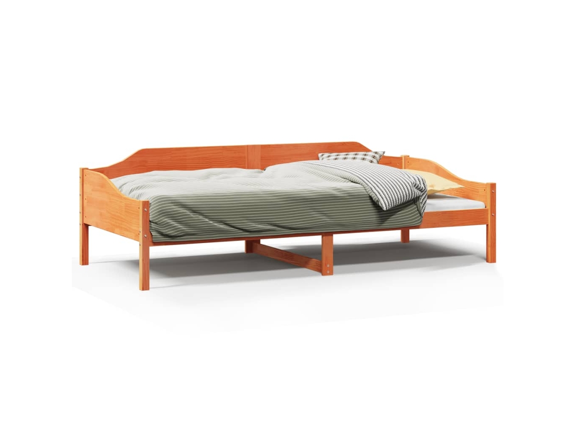 Cama Sem Colchão 80x200 Cm Pinho Maciço Castanho mel MAISON EXCLUSIVE