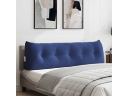 Vidaxl Travesseiro Para Costas Azul Polícia 160 X 24 X 50 Cm Veludo