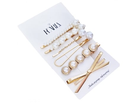 Luxurious Gold Toned Hair Accessories Set, Pack Of 4 Ecarla