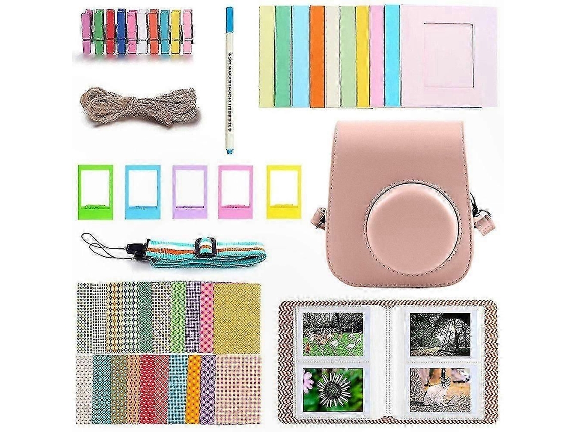 Kit de Acessórios 8 em 1 para Câmeras Instantâneas, com Estojo de Transporte e Adesivos para Mini Câmeras Analógicas. ELECTVAULT1