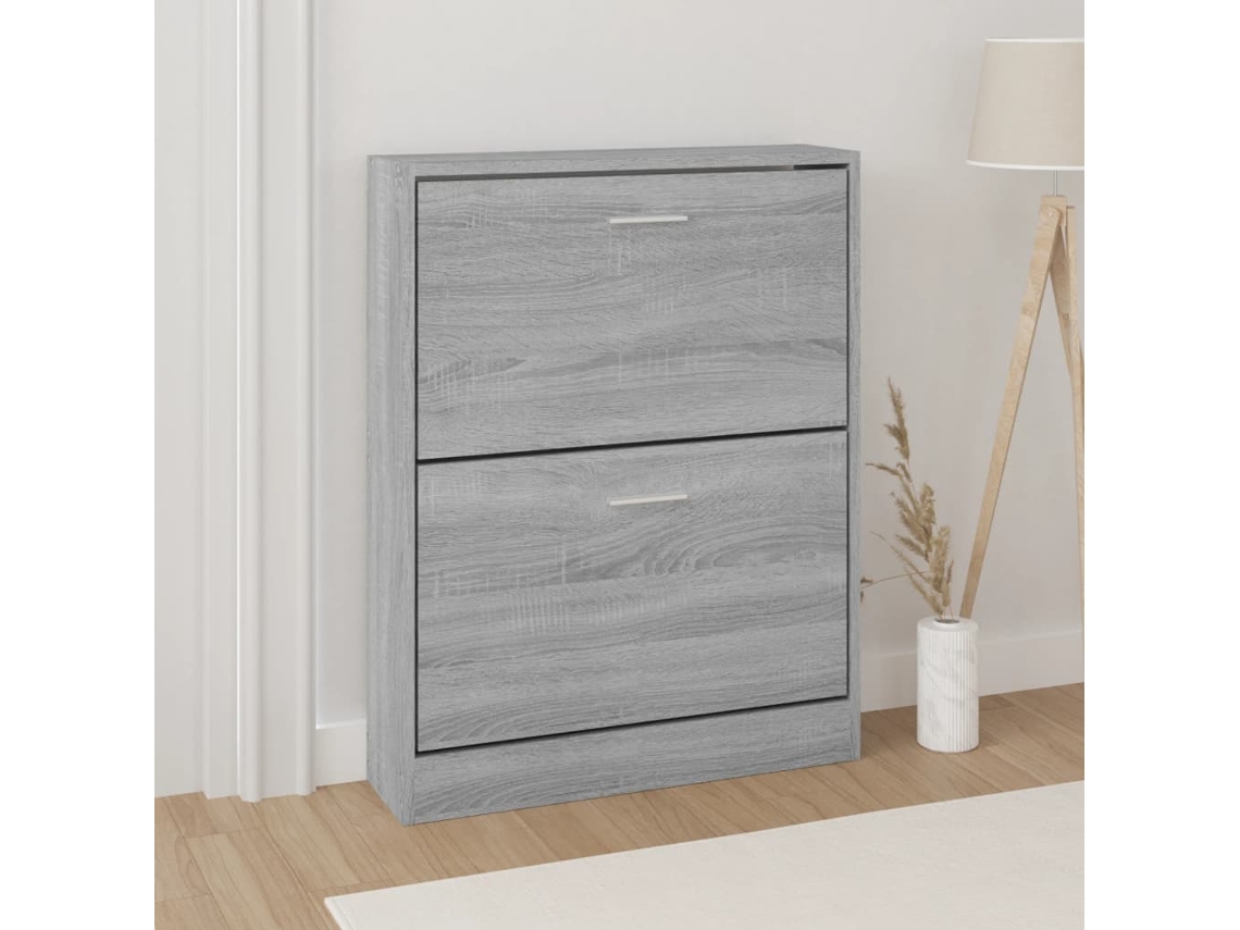 Vidaxl Sapateira 59x17x81 Cm Derivados De Madeira Sonoma Cinza