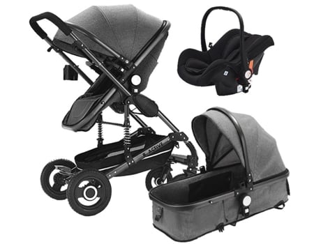 Carrinho Multifuncional 3 in 1 I-Size B.Active X-Go Grey Black