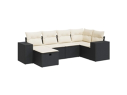 Garden Sofa Set, Garden Sofa Sets Vidaxl Preto Rattan / Vime (n/a)
