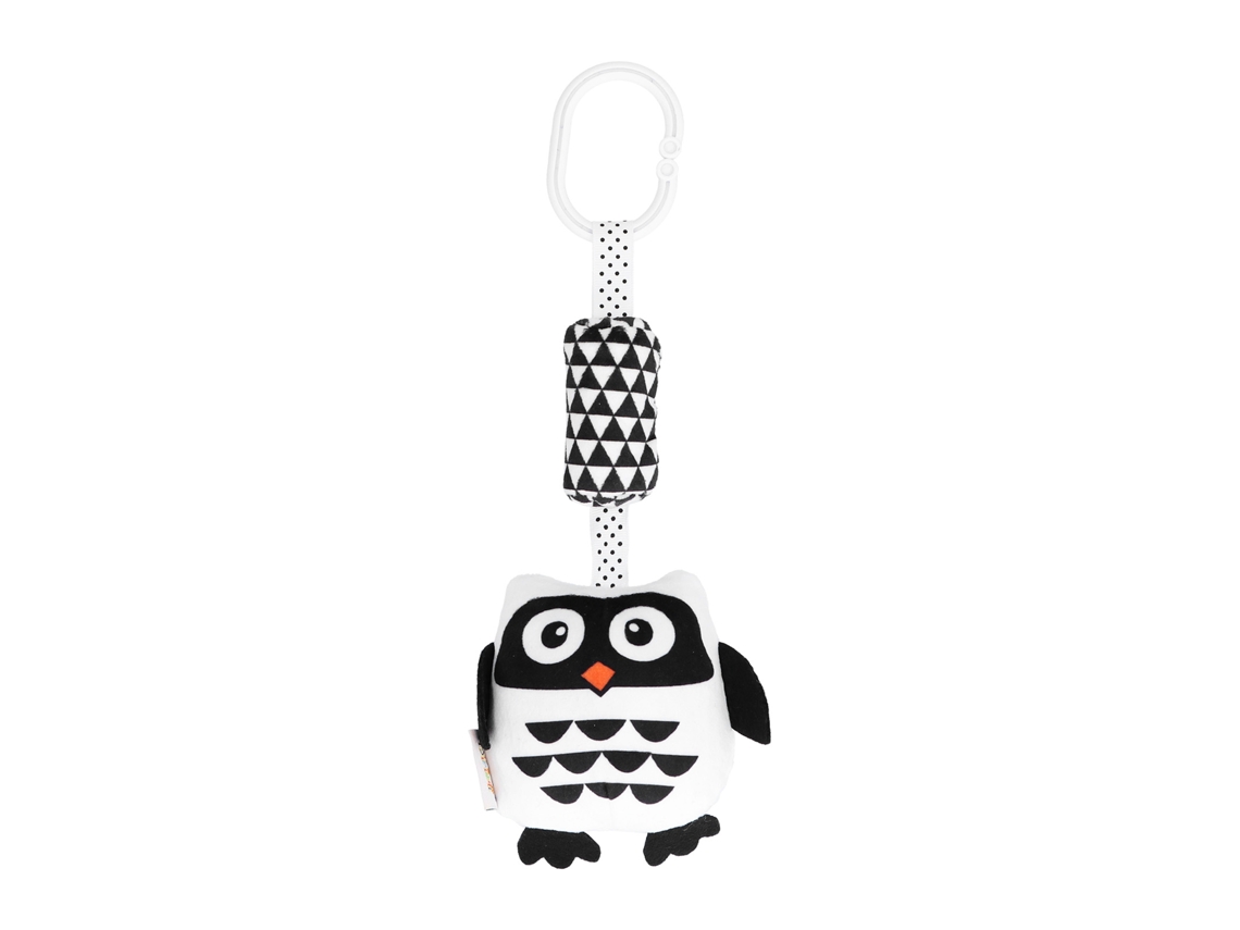 Mali rastrilo Pendurado de Pelúcia para Bebê Coruja Preto e Branco Brinquedo de Berço