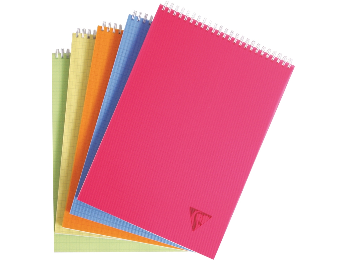 Bloco de Notas Espiral CLAIREFONTAINE Linicolor Din A4 Forrado
