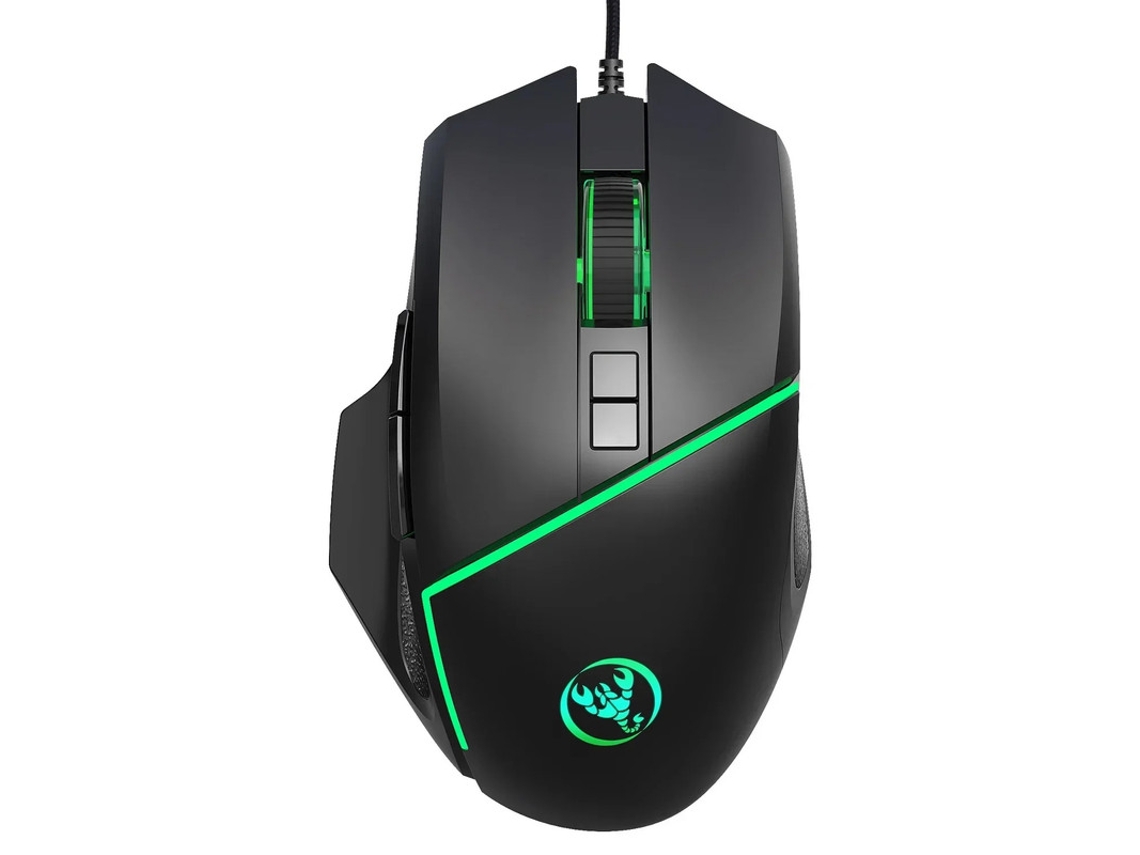 Rato Yizhood A876 12800 Dpi 1000hz Rgb Jogo Retroiluminado Para Laptop 3d Backlight Wired Gaming 8 Botões Macro Programável Preto