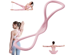 Bandas Resistência - Banda Pull Up - Elástico Fitness - Banda Em Oito - Para Yoga, Pilates E Alongamento - Silicone - Rosa