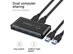 Hub Seletor Usb 3.0 Para 2 Pcs, Compartilhando Até 4 Dispositivos . Aquaforge (teclado, Mouse E Impressora)