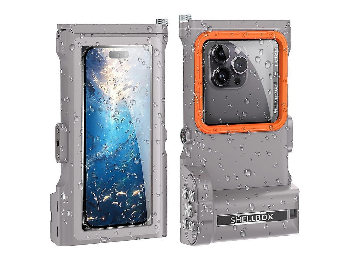 Tkdaddy Shellbox Pro Gen 3 Para Iphone 16 Pro Max X Xr Xs Max / Samsung Galaxy S25 Ultra Capa Universal À Prova Dágua 15 M Para Mergulho À Prova De C