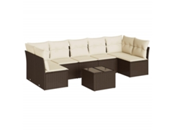 Garden Sofa Set, Garden Sofa Sets Vidaxl Marrom Rattan / Vime (n/a)