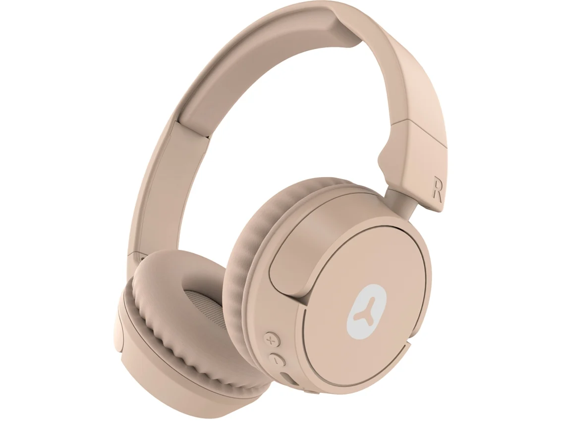 Auscultadores Bluetooth GOODIS (On Ear - Microfone - Bege)