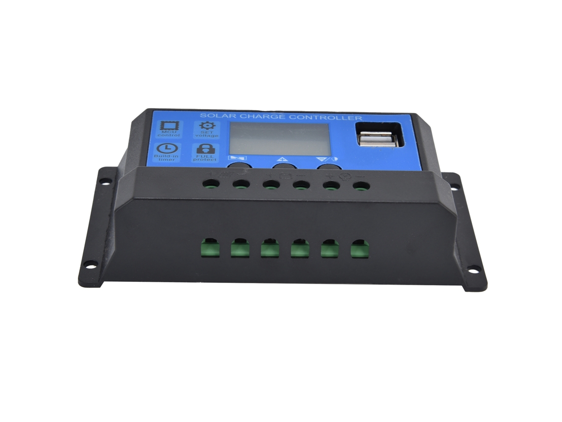 Controlador De Carga Solar Laxiscreed Com Display Lcd E Carregamento Inteligente Usb Duplo