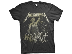 T-Shirt ROCK OFF Metallica - Justice Vintage Preto (Tamanho: L)