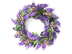 Coroa Lavanda Artificial Seda Porta 50cm Versátil S/MARCA