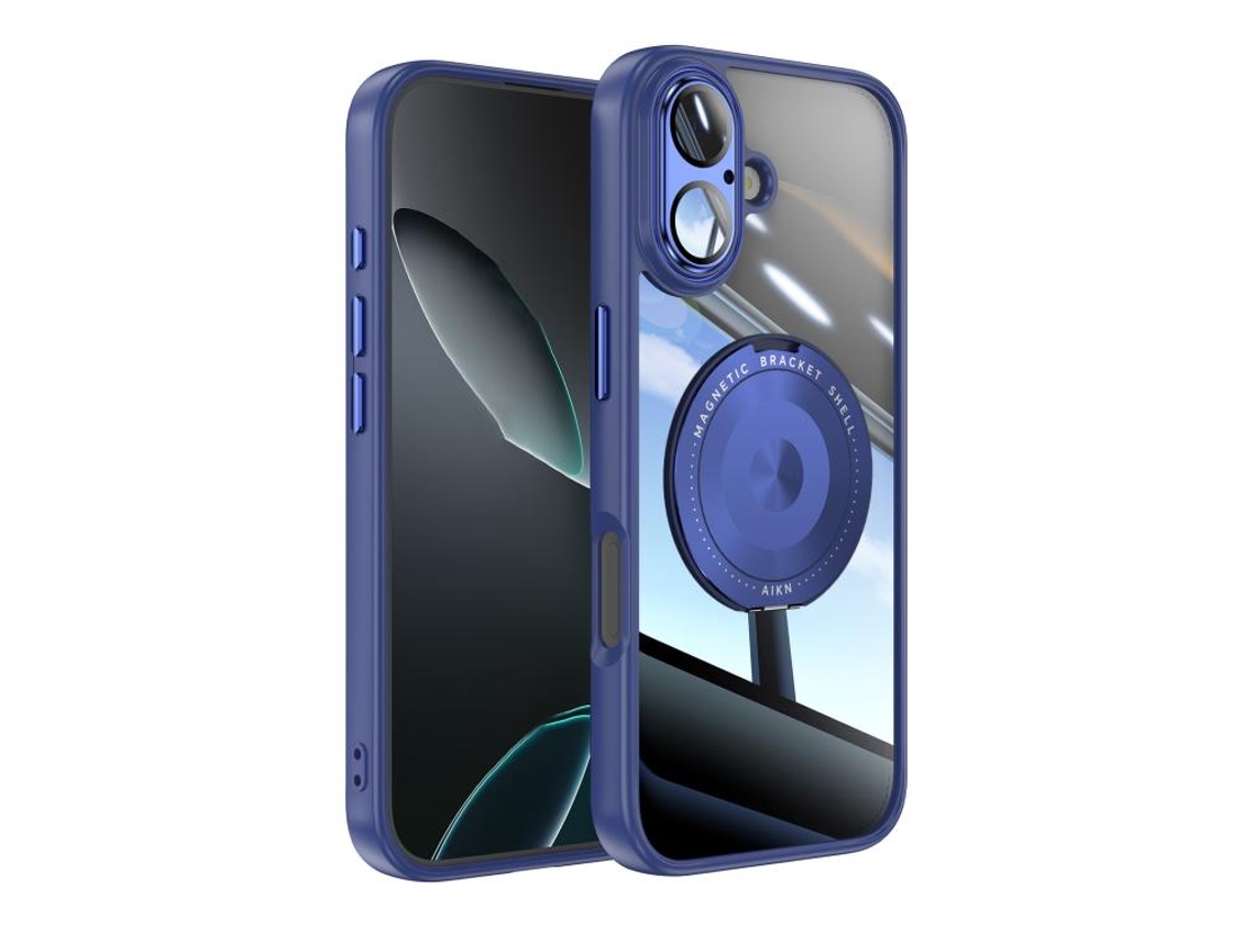 Capa Para Iphone 17 Com Suporte 360°, Magsafe, Em Acrílico Híbrido E Tpu.