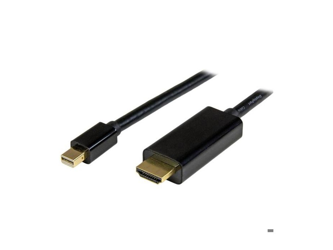 Cabo Adaptador Mini Displayport Para Hdmi Startech.com 2 M 4k Preto Macho/macho Slowmoose