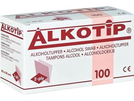 Toalhetes com Álcool 90X110Mm 100 Peças ALKOTIP