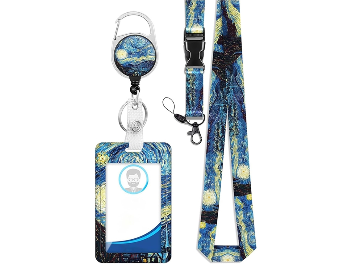 Lurelia Porta-crachá Retrátil, Com Cordão Retrátil, Metal, Transparente, Para Enfermeiros E Professores