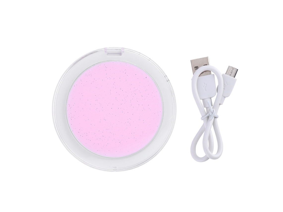 Espelho De Maquiagem Led Portátil Com Ampliação 3x E Usb