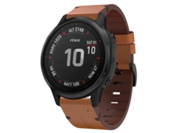 Bracelete de Smartwatch para Garmin Fenix 6S Pro 20mm com fivela de aço de couro (marrom)