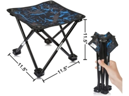 Banqueta Dobrável Portátil, com Bolsa de Transporte, para Camping, Pesca, Praia, Caminhadas AQUAFORGE
