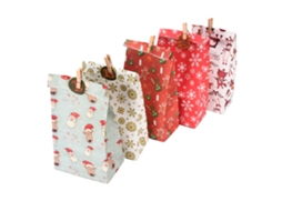 24 Bolsas De Regalo Navideñas Com Adesivos Digitais, Design Exquisito Navideño Para Doces E Biscoitos