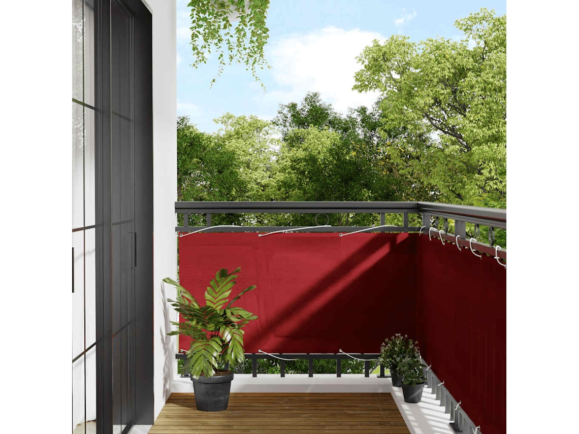 Tela De Varanda 75x700 Cm 100 Poliéster Oxford Vermelho Wsd422960 Lovely Home
