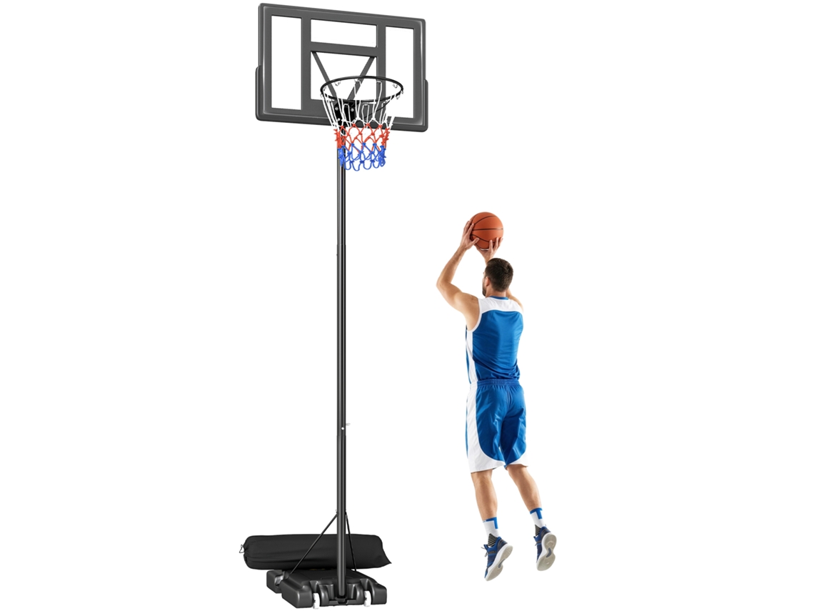 Cesta de Basquete Portátil Ajustável 1,3 a 3m E-TOWN