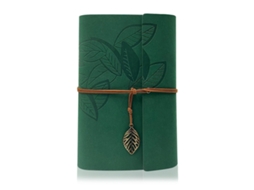 1 Caderno De Couro, Verde, Caixa Para Presente