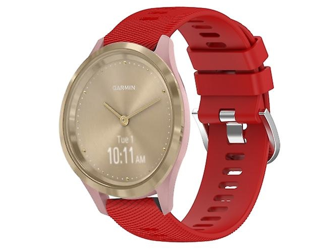 Lurelia Pulseira De Silicone Vermelha, Compatível Com Garmin Vivomove 3s 18 Mm