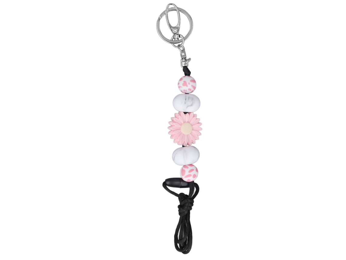Primerox colar de Mordida para Bebê em Silicone com Pérolas de Flores Rosa Brinquedo de Dentes Infantil