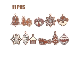 11 Peças Acessórios Pendentes Para Árvore De Natal, Kit De Decorações Natalinas