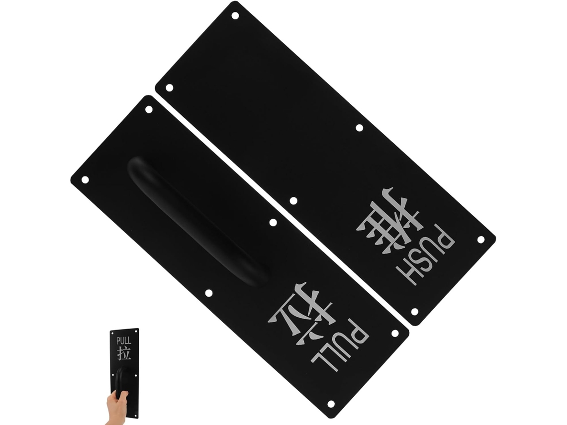 Conjunto De Puxadores Pressão Baluue Pretos Para Portas Armários E Corta Fogo, Puxador De Metal Pintado Um Lado