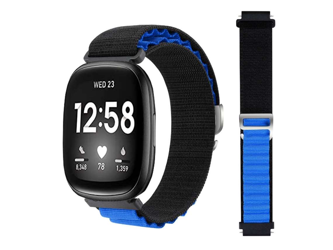 Bracelete Loop Alpine para Fitbit by Google Versa 4 Preto e Azul