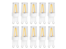 2026 10 Peças de Lâmpadas Led Base G9 1.5w Ac110v Bipin para Lâmpada de Teto Candelabro Lâmpada de Parede