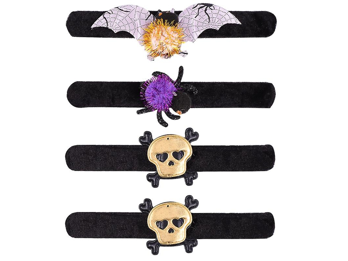 4 Peças de Pulseiras Tapa para Decorações de Halloween ALLINLESS