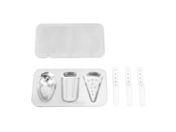 Moldes de Sorvete LAXISCREED Inox 3 Cavidades com Tampa