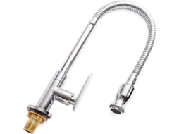 Torneira Para Pia De Cozinha Externa Torneira De Água Fria Com Rotação De 360°, Furo Único E Alavanca Única, Com Pescoço Flexíve Aquaforge