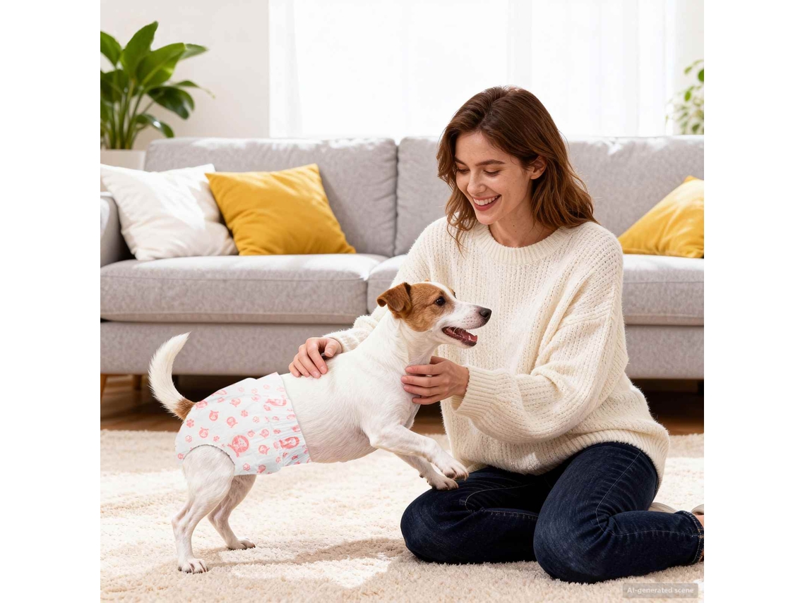 Vidaxl Fralda Descartável Para Cadela 30 Unid. Branco S