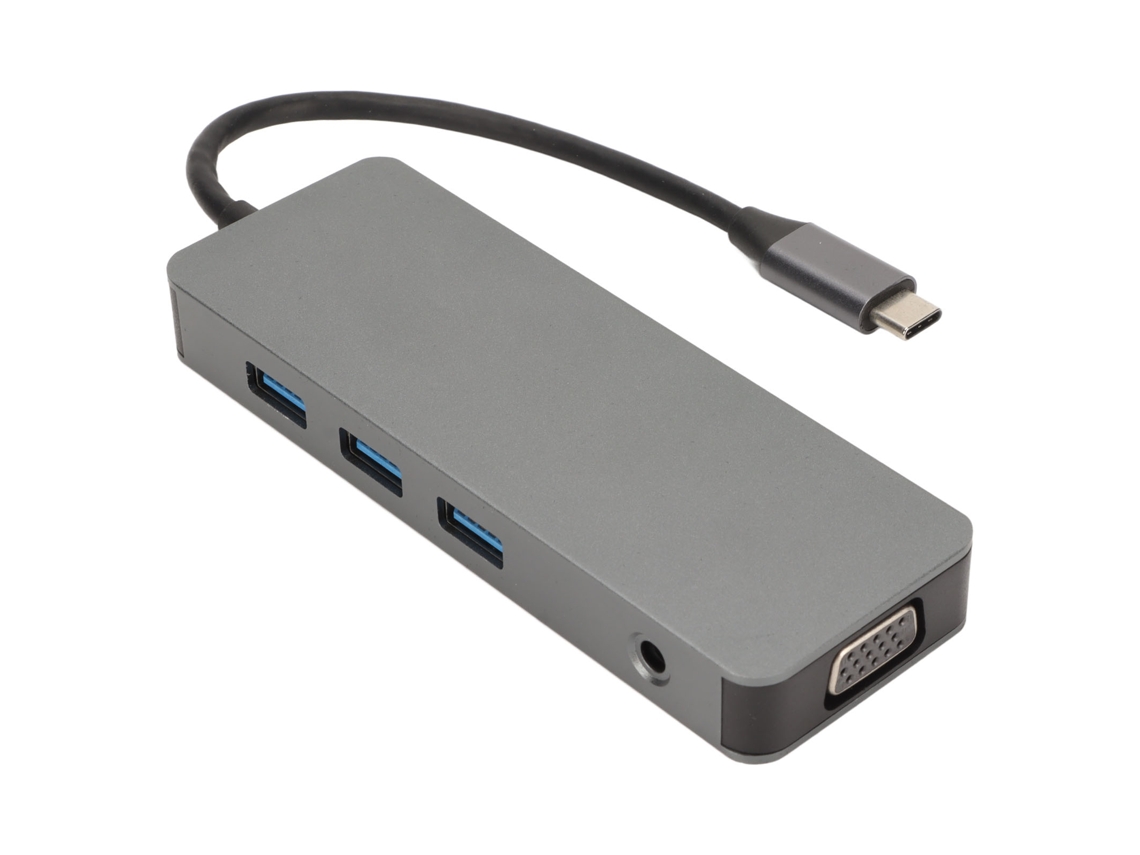 Hub Usb-c (converte Em 3*usb E 2*hdtv) Dock De Armazenamento Usb-c 10 Em 1 Para Hdmi/vga/áudio 3.5mm