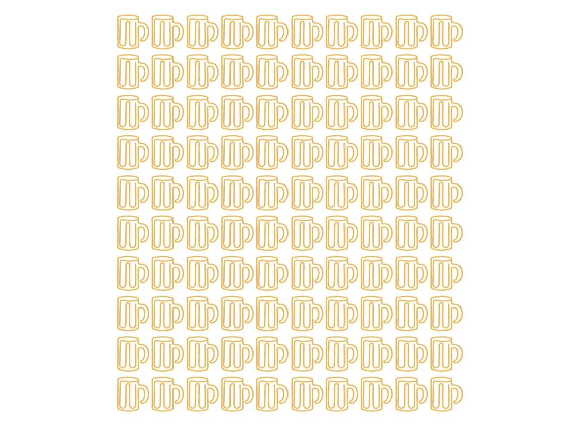 100 Clips de Papel Lindos Estilo Taza Amarelo Metal Forte para Crianças Lar Escola Escritório